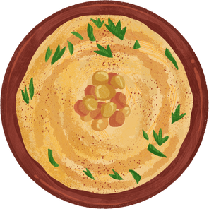 Hand Drawn Healthy Hummus